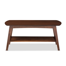 Baxton Studio Sacramento Mid-century Modern Scandinavian Style Dark Walnut Coffee Table